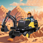 Escavadora Volvo Donker’s Kids Bateria 12V