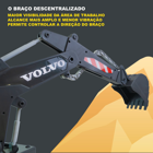 Escavadora Volvo Donker’s Kids Bateria 12V