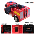 Camião de Bombeiros Donker’s Kids Bateria 12V