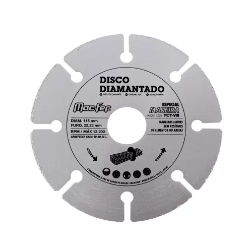 MacFer 115mm Diamond Cutting Disc for Wood