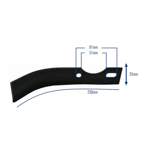 Faca para Motoenxada e Motocultivador 230 x 35 mm (par)