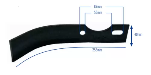 Faca para Motoenxada e Motocultivador 255 x 40 mm (Par)
