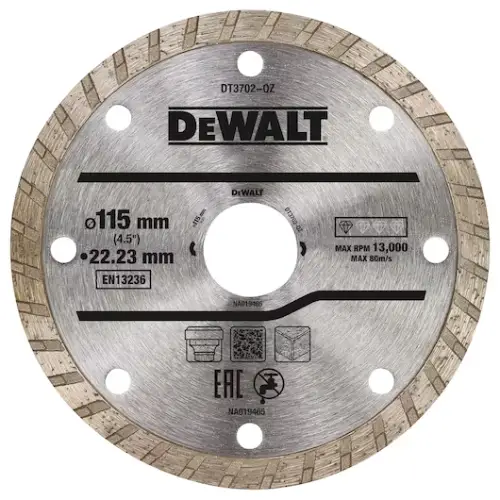 Disco de Corte de Diamante Turbo 115mm DT3702-QZ