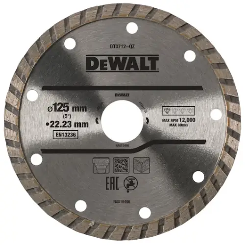 Disco de Corte de Diamante Turbo 125mm DT3712-QZ