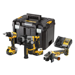 Berbequim 90 Nm + Martelo 1.4 J + Rebarbadora 125 MM + 2 Baterias  + Mala + Carregador DEWALT 