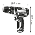 Berbequim sem fio Bosch Professional GSB 12V-15 + Bateria + 25 Pontas