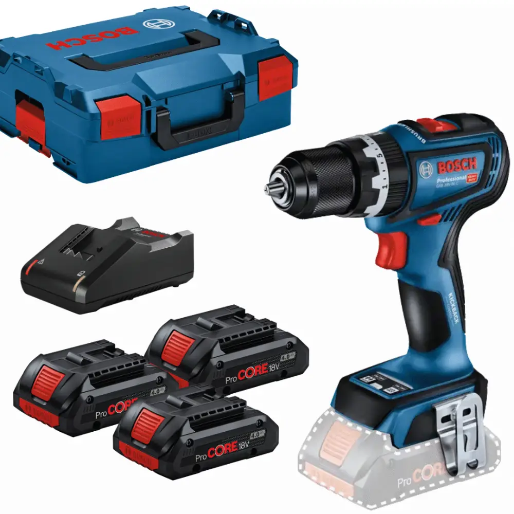 Berbequim Bosch Professional GSB 18V-90 C + 3 Baterias + Carregador + Mala