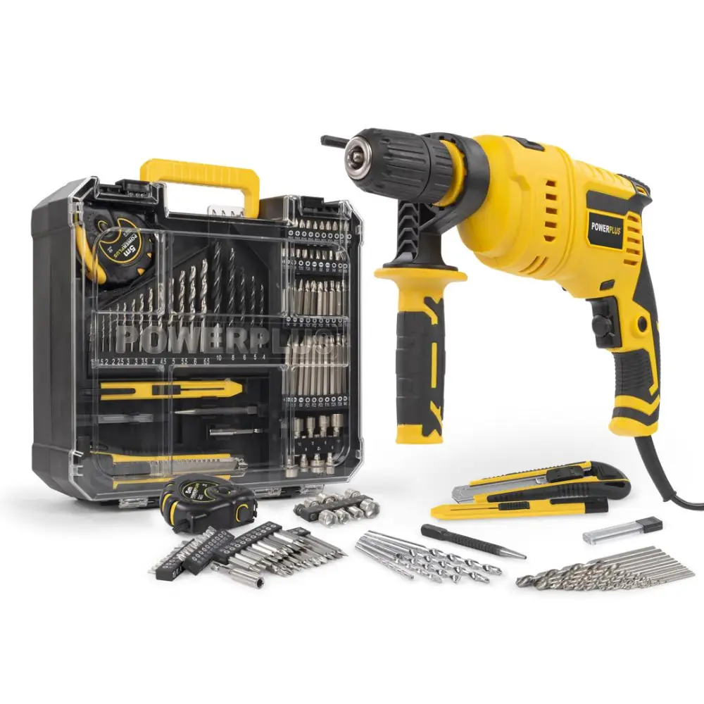 Berbequim de Impacto PowerPlus 800W 78 Acc