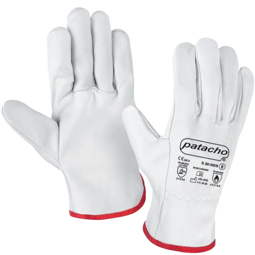 Guantes de piel granulada gris Patacho talla 8