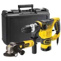 Kit Stanley Martelo Combinado 1250W 3.5J + Rebarbadora 850W 125mm