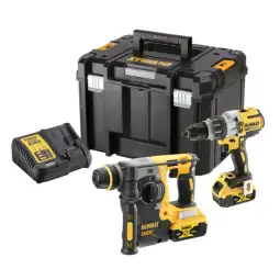 Kit Dewalt Berbequim Percussão + Martelo Eletropneumático 18V 5Ah DCK229P2T