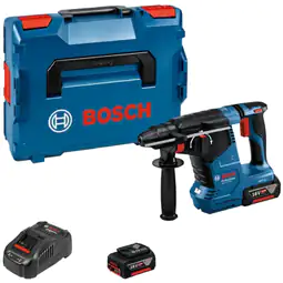 Martelo Perfurador SDS Plus Bosch GBH 18V-24 C + 2 Baterias 5 Ah + Carregador
