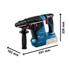 Martelo Perfurador SDS Plus Bosch GBH 18V-24 C + 2 Baterias 5 Ah + Carregador