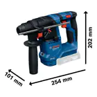 Martelo Perfurador Bosch SDS Plus GBH 18V-18 + 2 Baterias 4 Ah + Mala de Transporte