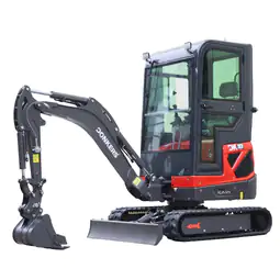 Mini Giratória Donker´s DK18-2 Premium c/ Cabine, 2 Velocidades, Joysticks e Motor Kubota 20 HP