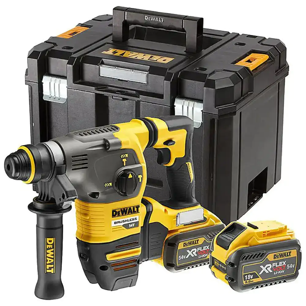Martelo Eletropneumático 54V Dewalt XR Flexvolt 3,5J + 2 Baterias 9Ah + Mala de Transporte TSTAK
