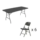 Juego de mesa de jardín FOLDIS