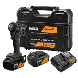 Chave de Impacto XR 18V DeWalt x McLaren + 2 Baterias 5Ah + Carregador + Mala TSTAK
