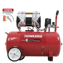 Compressor Silencioso Donker´s 50L 8BAR 1500W Oferta de Kit de Acessórios