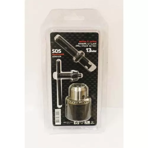 Drill chuck with key, 13mm.