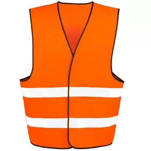 Colete Refletor Alta Visibilidade 2 Faixas Laranja