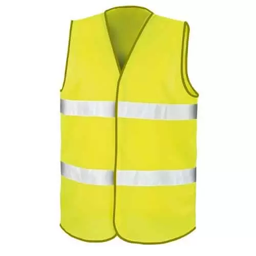 Colete Refletor Alta Visibilidade 2 Faixas Amarelo