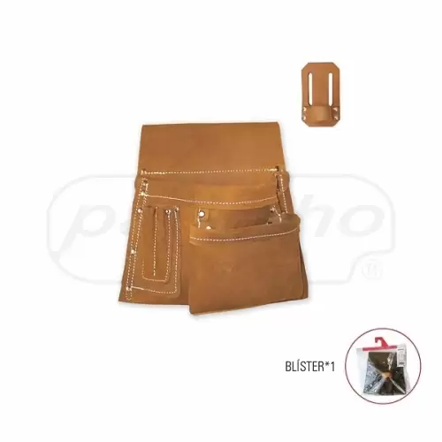 Bolsa de trabajo profesional de 4 bolsillos + soporte para martillo
